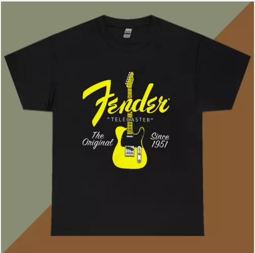 SALE Men's t-shirt fender telecaster heavy cotton tee