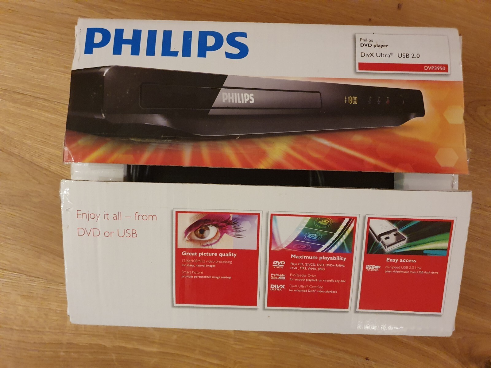 Philips DVD Player DVP3950 mit Fernbedienung eBay