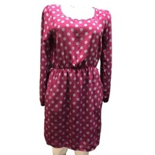 Women Everly polka dot midi dress, v back sz medium missing belt