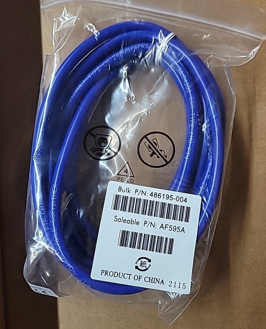 HP BLUE CAT 6 RJ45 STP 3M CABLE - RJ-45 CAT6 SHIELDED TWISTED PAIR