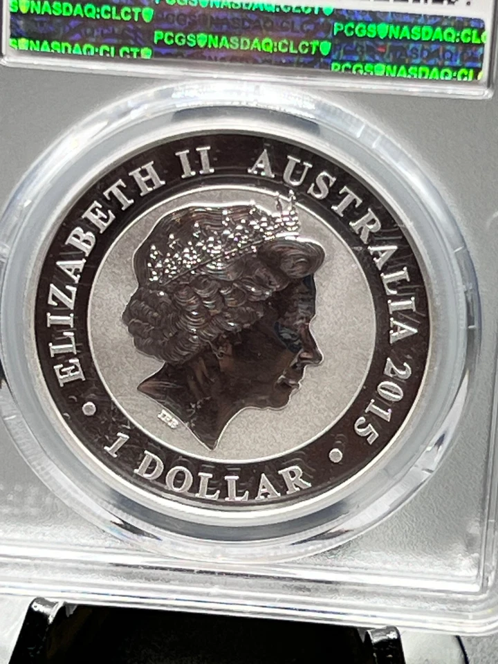 2015 Australia 1 oz Silver Kookaburra Goat Privy 25th Anniversary PCGS MS 70 - Image 3 of 4