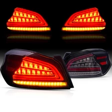 VLAND For 2015-2021 Subaru WRX STI Clear LED Tail Lights Sequential Rear Lamps