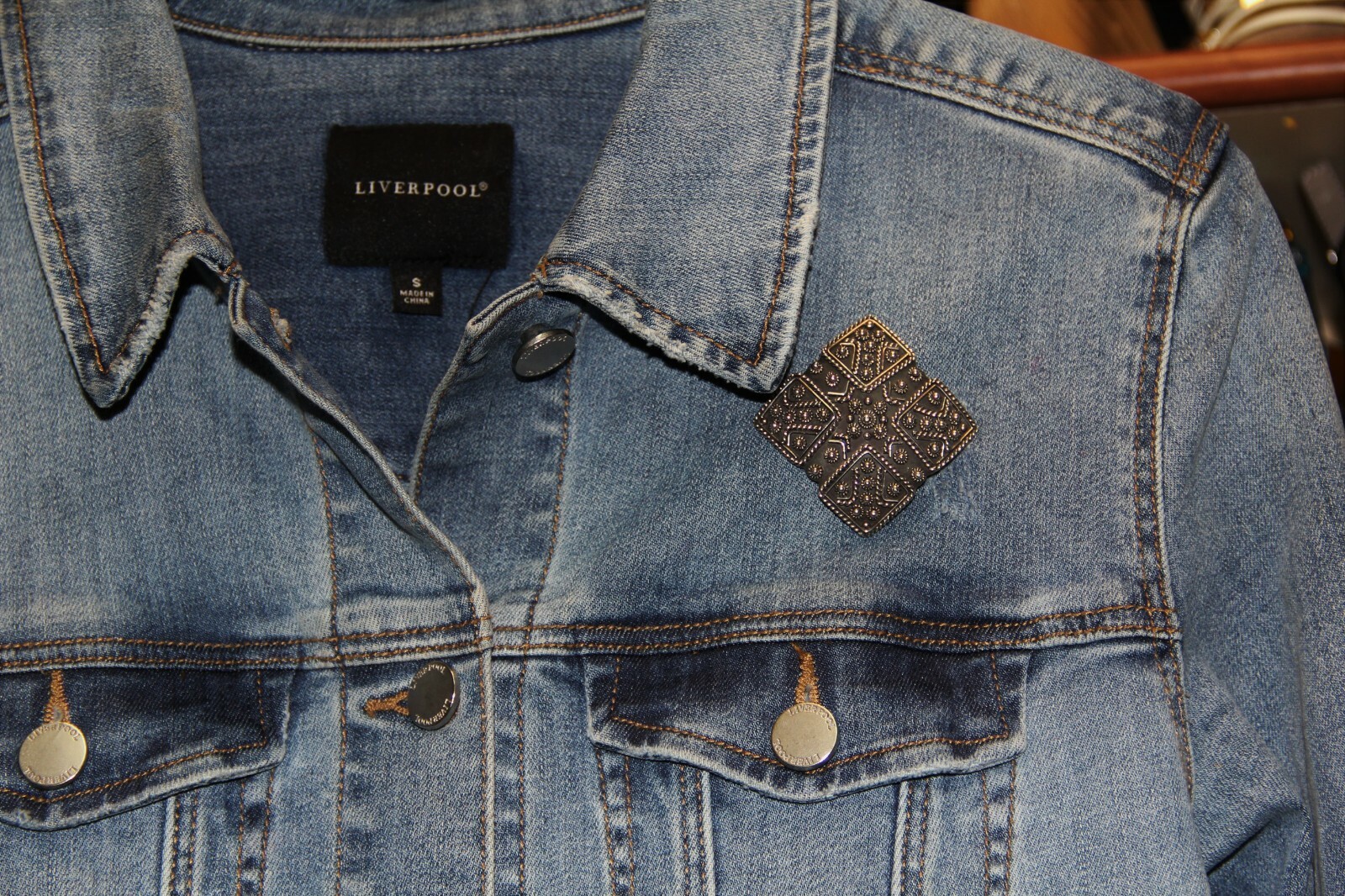 Sterling Silver Intricate Dot Pattern Pin/Brooch.… - image 10