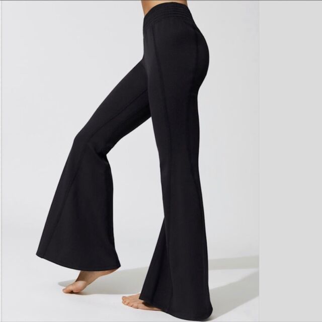 Free People Movement Attitude Flare Sweatpants Black Small S NWT OB674993 | eBay