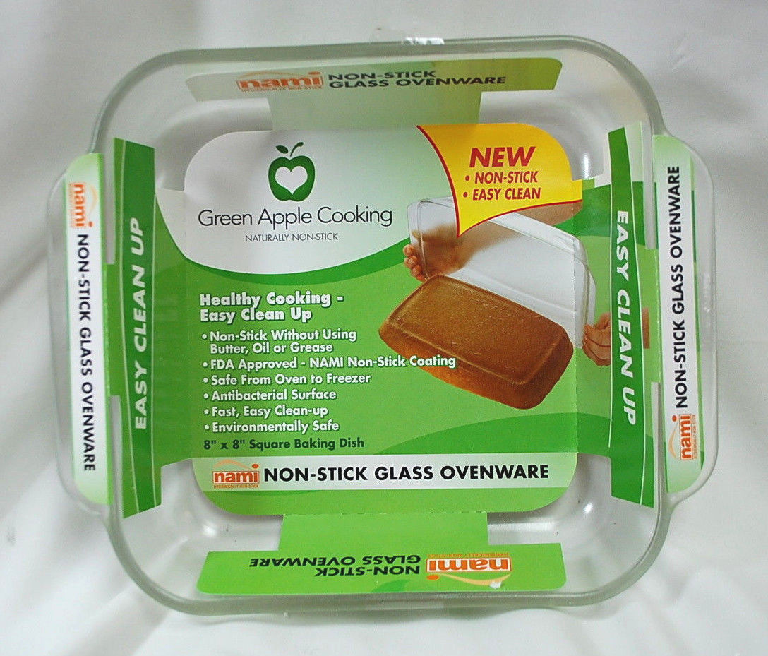 QVC Nami 8x8 Square Baking Non-stick Ovenware Green Apple