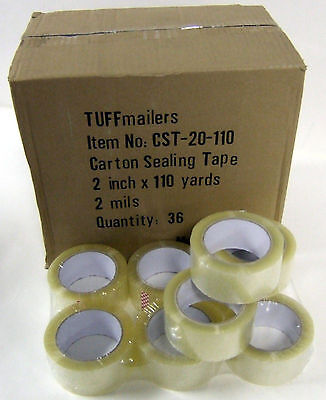 6 Rolls Shipping Packaging Packing Box Sealing Tape 1.6 mil 2" x 110 Yard