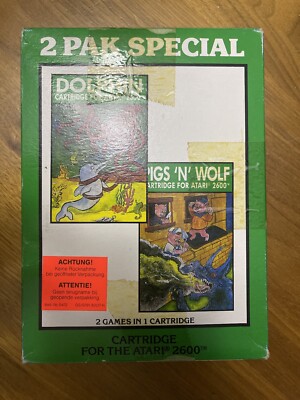 DOLPHIN & PIGS 'N' WOLF, HES 2PAK SPECIAL  for Atari 2600, Complete