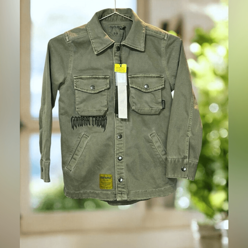 Nununu Control Freak Deconstructed Snap Button Down Shirt Size 8-9 Years - Picture 9 of 15