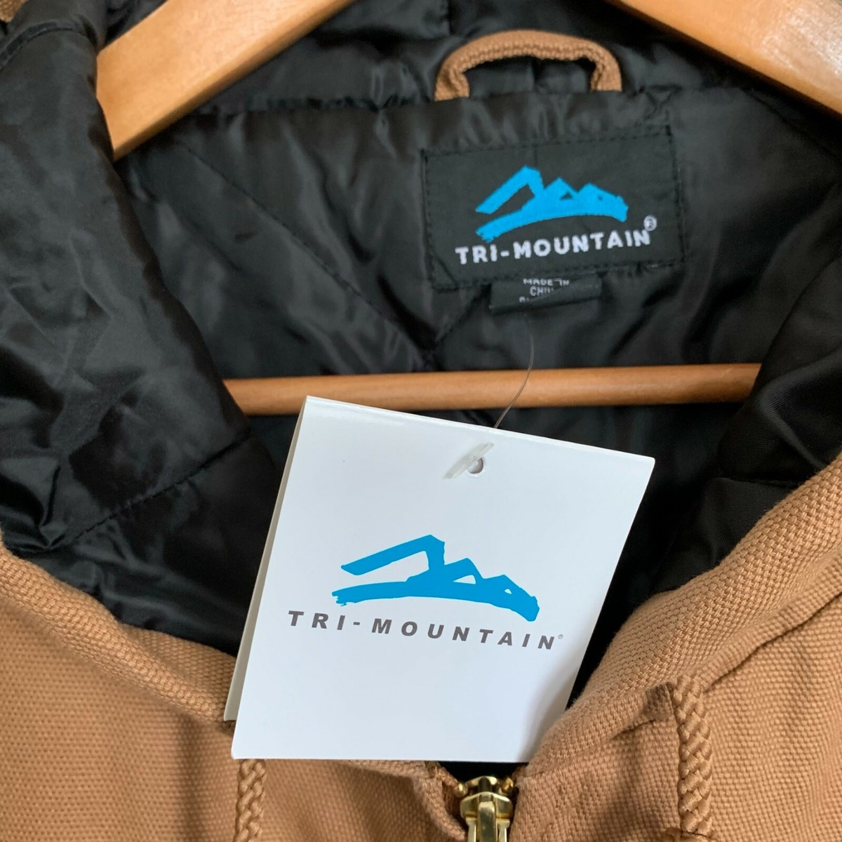 Tri Mountain Jacket Camel Timberline Heavyweight Hood Zip Tri Mountain Jacket Camel Timberline Heavyweight Hood Zip
