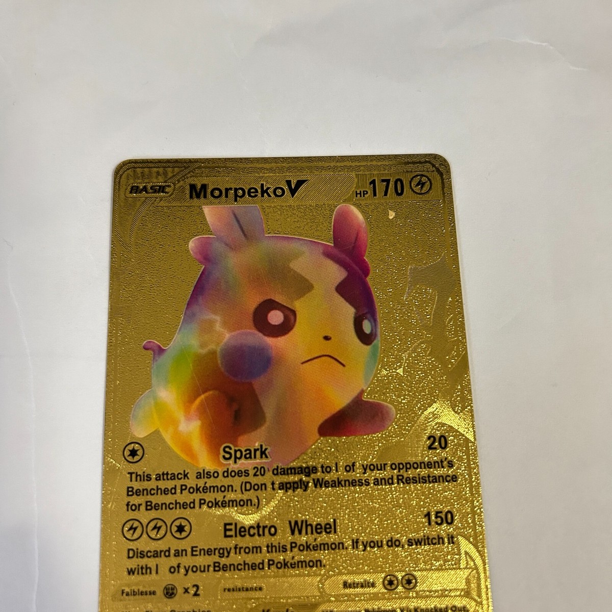 Pokémon Morpeko V Pokemon Gold Foil Card 079/202 HP170 Spark