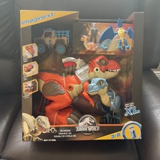 Imaginext Jurassic World T. rex Expedition Dinosaur Toys, 7-Piece Playset 