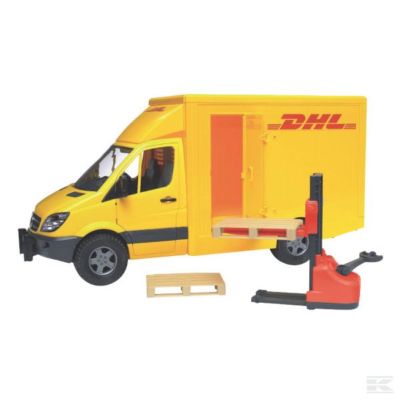 Bruder Mercedes Sprinter DHL mit Hubwagen Maßstab 1:16 Modell 