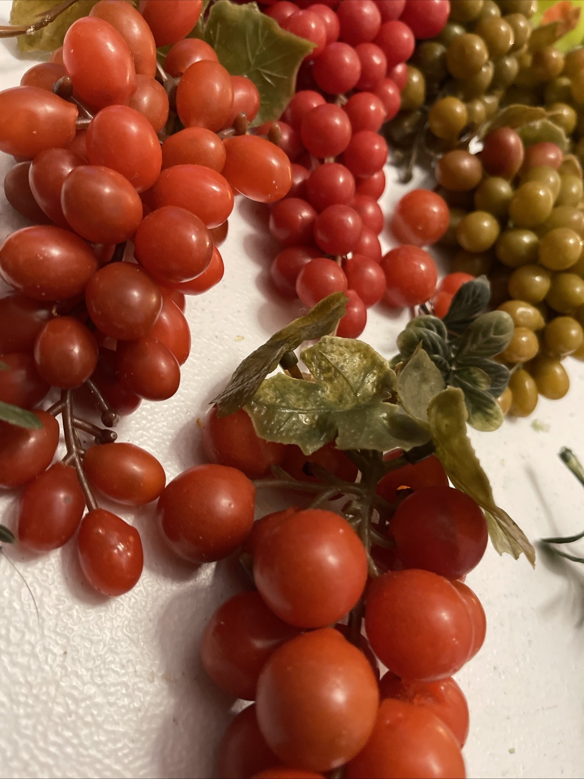 Vtg Lot Fake Fruit Medieval Lifelike Artificial Home Decor Mid Century MCM