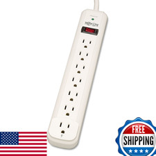 Tripp Lite Protect It Surge Protector 7 Ac Outlets 25 Ft Cord 1080 J Light Gray