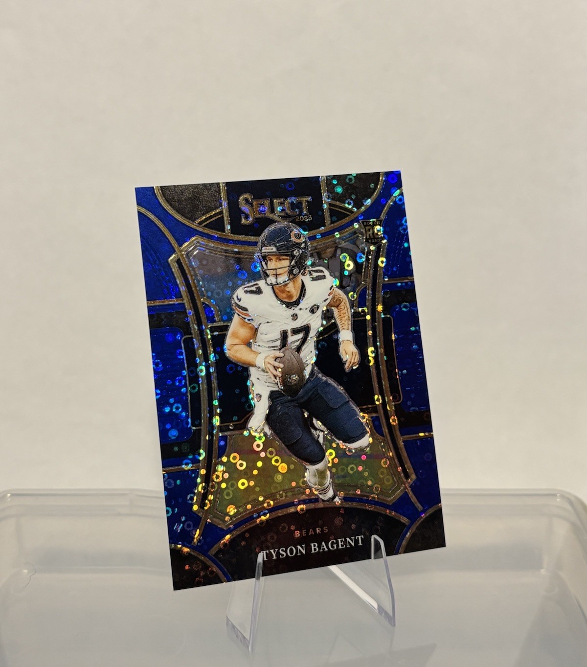 2023 Panini Select Tyson Bagent #416 Blue Disco Prizm 25/25 BOOK END (RC)