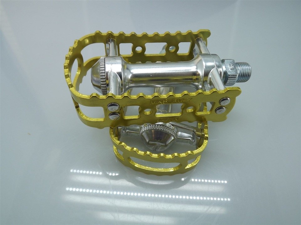 MKS BM-7 Pedali Flat Anodizzati Argento – 9/16 Per MTB, BMX E Bici Old School