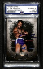 Rocky Johnson Signed/Autographed 2016 Topps WWE Card #86 PSA/DNA 200406