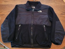 The North Face Denali Fleece Jacket Boys Medium 10/12 Black Full Zip