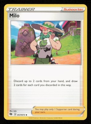 Milo 57/73 Champion's Regular Pokemon Lightly Played