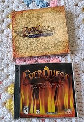 Lot of 2 Vintage Everquest PC Games 2001 2002 Planes of Power &Shadows of Luclin