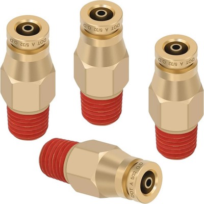 5/32'' Quick Push to Connect Fittings Brass Union Straight Joint DOT Approved 5/3