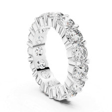 Anello Eternity Band 5,2 ct diamante creato rotondo Petite 15 pezzi certifica...