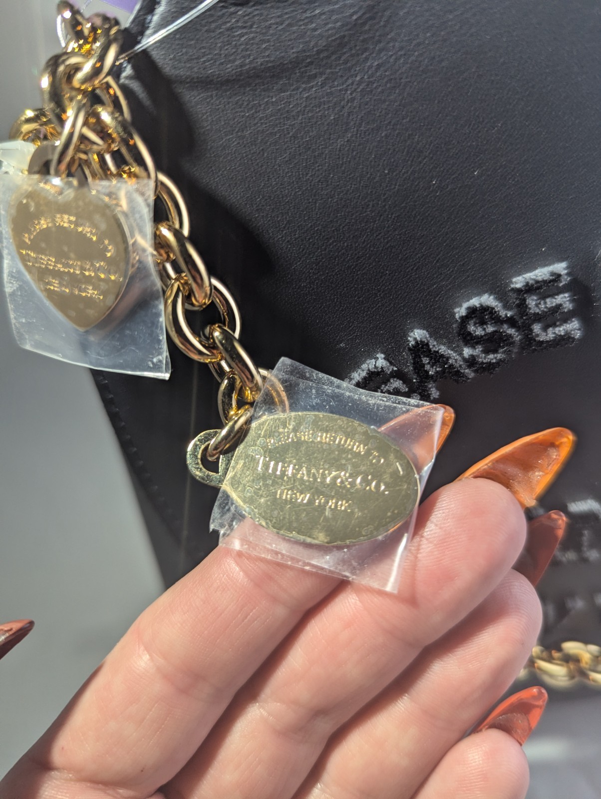 NWT Super Rare Tiffany & Co. Return To Tiffany Raised Logo Black Leather Purse