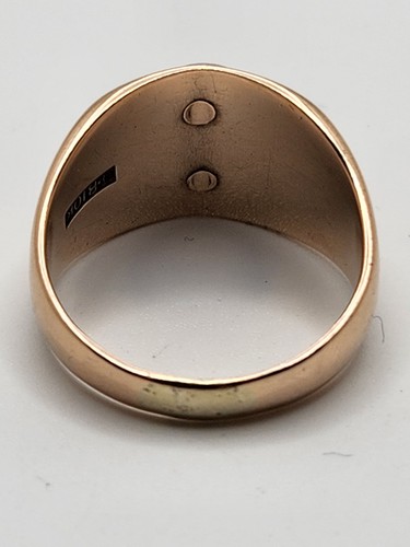 Mens 10k Solid Yellow Gold BPOE Elks Lodge Otsby & Barton Vintage Ring Size 6.25 - Picture 7 of 12