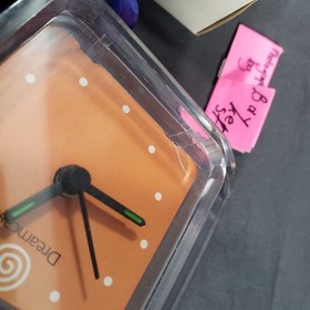 Official SEGA Dreamcast Swirl Logo CLOCK orange white Promo Promotion