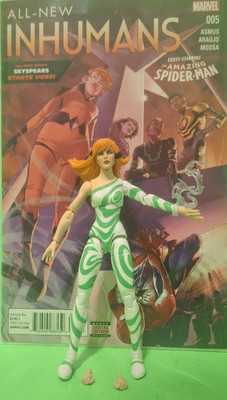 Marvel Legends CRYSTAL *CUSTOM* INHUMANS + GREAT COMIC ALL-NEW INHUMANS # 005
