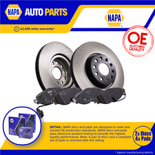 2x Vented Brake Discs and Pads fits VW TIGUAN Front 1.4 1.5 1.6D 2.0D 2016 on