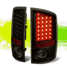 Full LED DRL Bar Tail Brake Lights for Ram 1500 2500 3500 02-06 Black Smoked