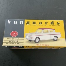 Vanguards VA1002 Ford Anglia White/Maroon Model, 1/43 Scale in unopened box 