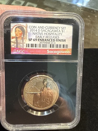 2014 D Sacagawea $1 SP69 Enhanced Finish Native Hospitality NGC