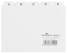 DURABLE Karteiregister A-Z PP A6 quer weiß 25-teilig