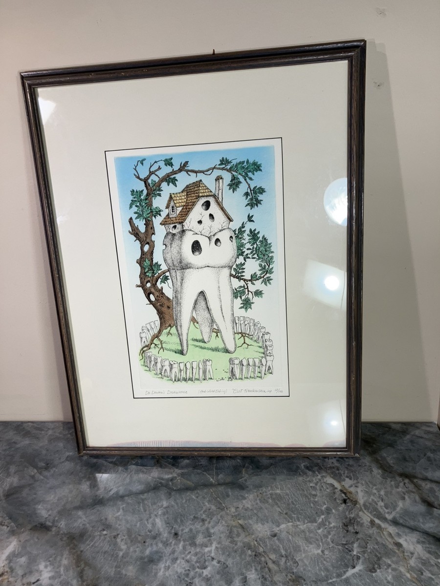 Signed Curt Frankenstein Dr Dentons Dreamhouse Hand Colored
