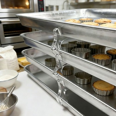 Acrylic Baking Sheet Stacker Tray Stacking Rack Multipurpose Kitchen Gadget