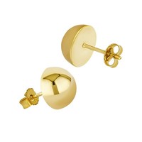 Paar 10Mm Ohrstecker 333 8 Karat Gelbgold Halbkugel Damen Stecker Ohrringen 9073