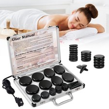 Hot Stones Massage Warmer Kit, 21 Pcs Hot Stones Massage Set, Hot Rocks Basal...