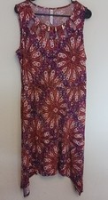 NY Collection Womens Ladies Multi Color Sleeveless Shift Maxi Dress Size XL NWT
