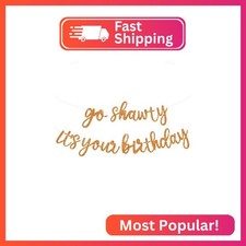 BEISHIDA Orange Pre-Strung Go Shawty It's Your Birthday Banner Decor
