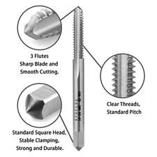 UNC Thread Taps 2-56 3-48 4-40 5-40 6-32 8-32 10-24, HSS M2 Machine Tap Kit