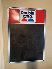Original 1980's Vintage Double Cola Food Menu Chalkboard Advertising Sign Soda