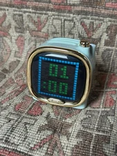 Divoom ZOOE Pixel Art Retro Portable Speaker Clock Bluetooth Tested Works READ