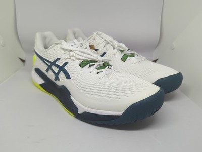Asics GEL-Resolution 9 Mens Tennis Shoes White Restful Teal Sz 9.5 NWOB