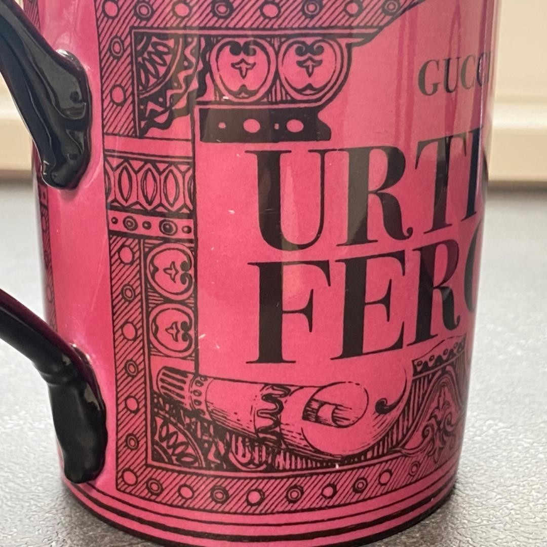 GUCCI x Richard Ginori URTICAFEROX Mug Set With Lid Pink Ceramic