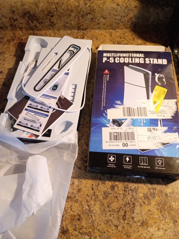 multifunctional cooling stand for PS5 in the box