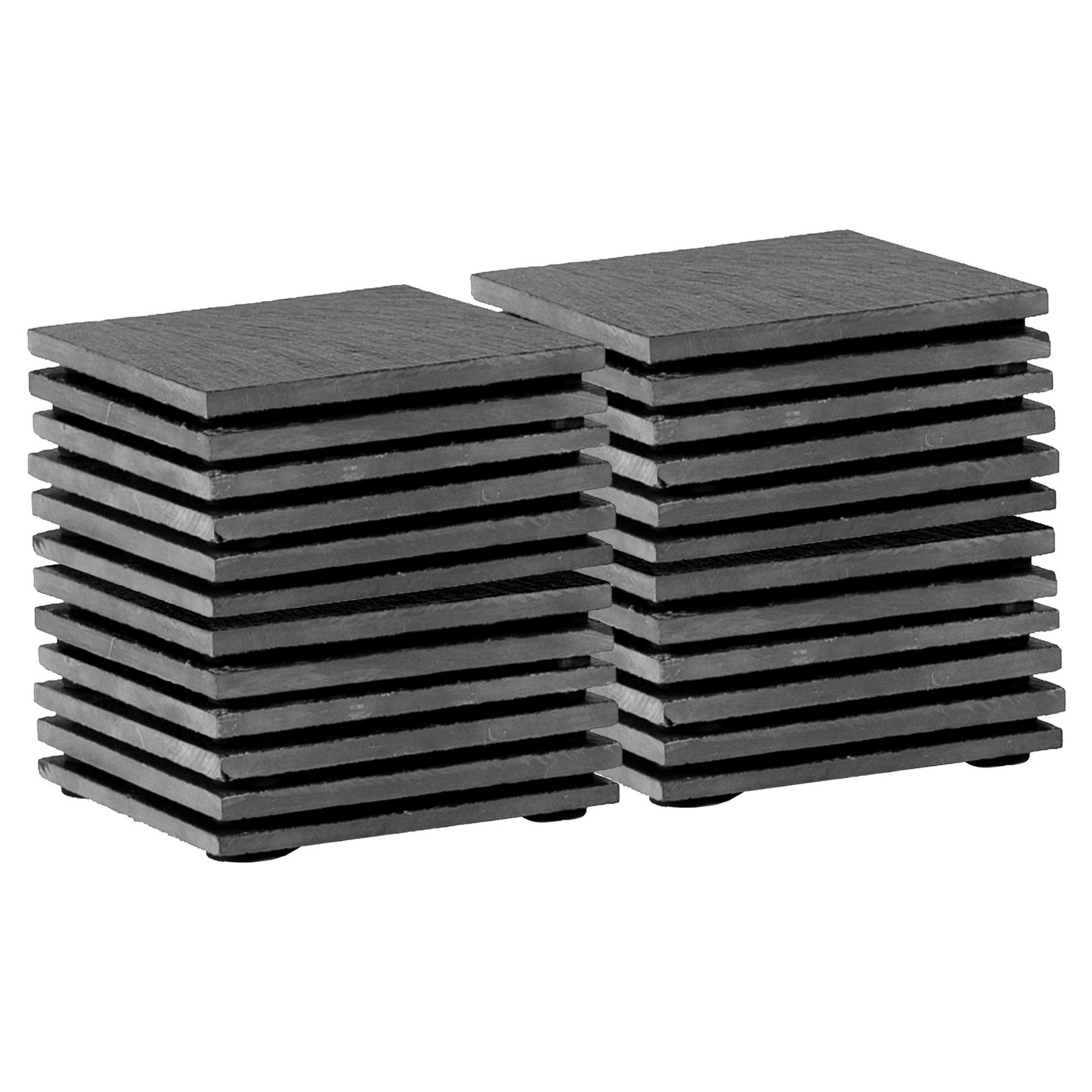 Linea Square Slate Coasters - 10cm - Pack of 24 - Image 3