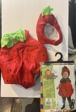 Rubies Berry Cute Infant Strawberry Halloween Costume With Hat Sz 6-12 Months