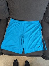 Nike Dri-Fit Mesh Training Shorts Light Blue Size Large